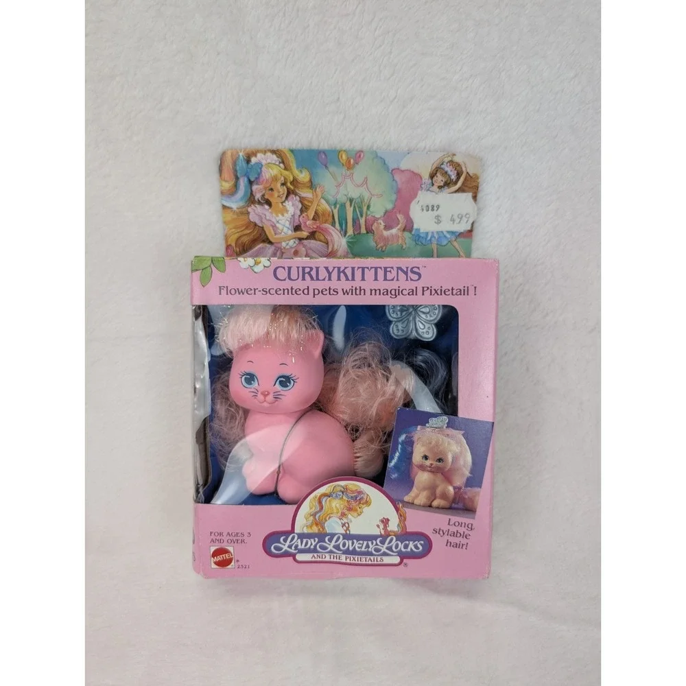 Lady Lovely Locks and The PixieTails Pinky Paws Curly Kittens 1988 Mattel
